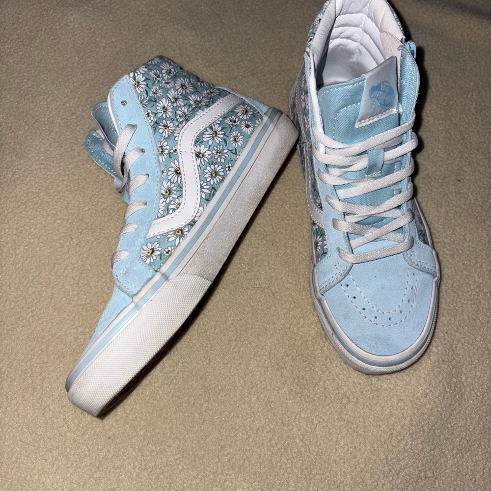 Vans Kids Sky Blue High-Top Sneakers - Picture 4 of 7